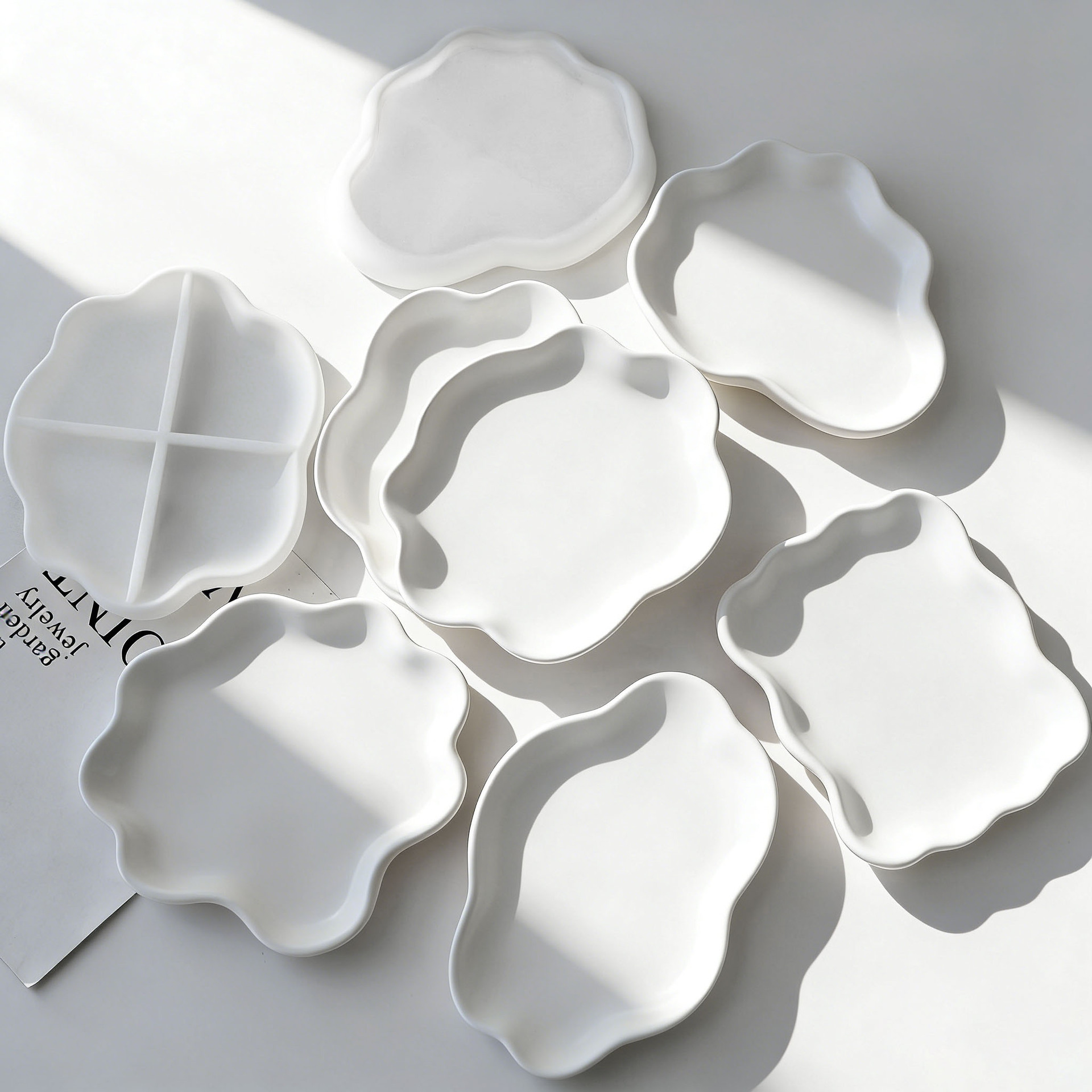 DIY Geometric Wave Plaster Coa - Serving Tray Mold avaliação e preço