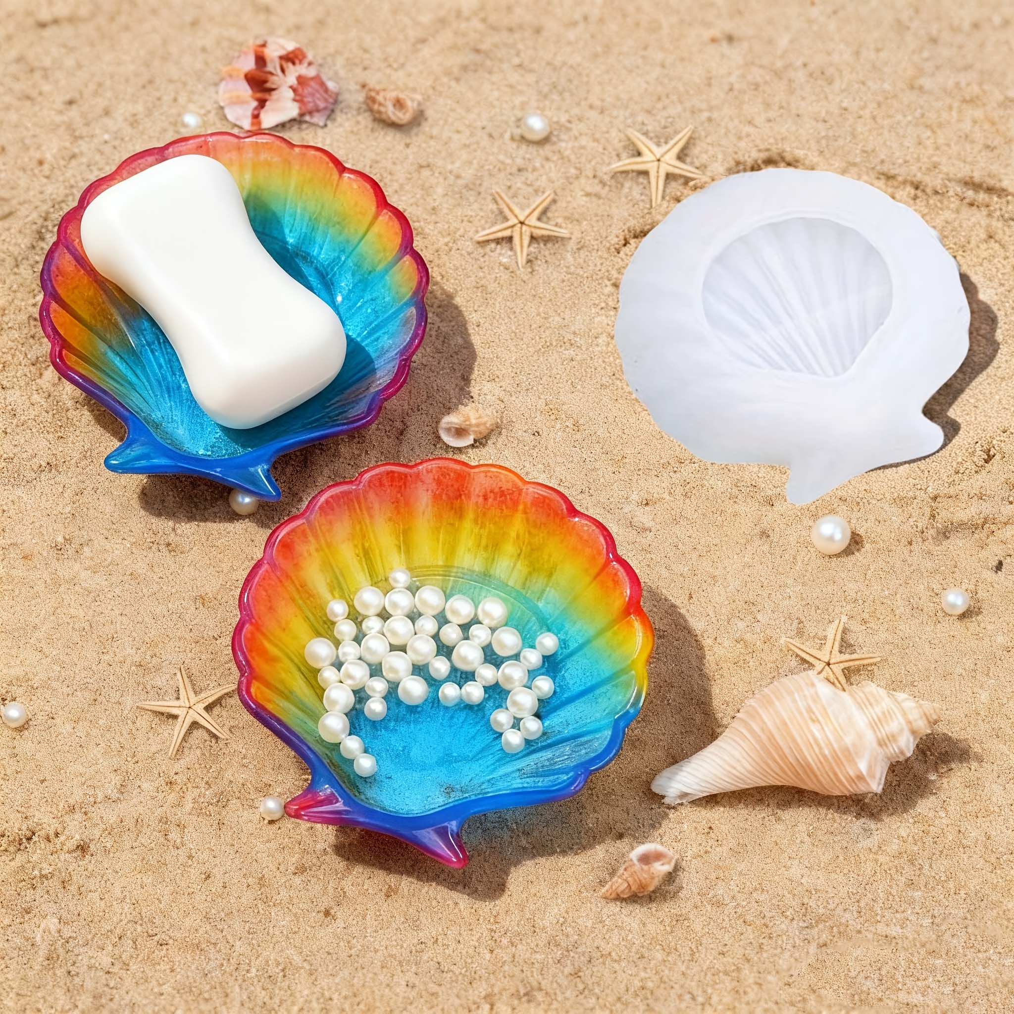 1 piece of silicone shell resi - Resin Craft Ideas avaliação e preço
