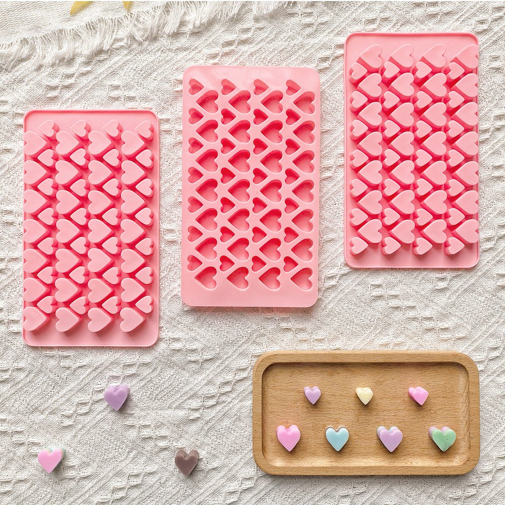 56 cavity size heart-shaped ch - Silicone Mold Tray avaliação e preço