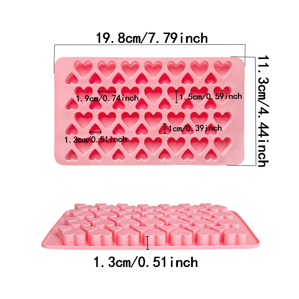 56 cavity size heart-shaped ch - Silicone Mold Tray avaliação e preço