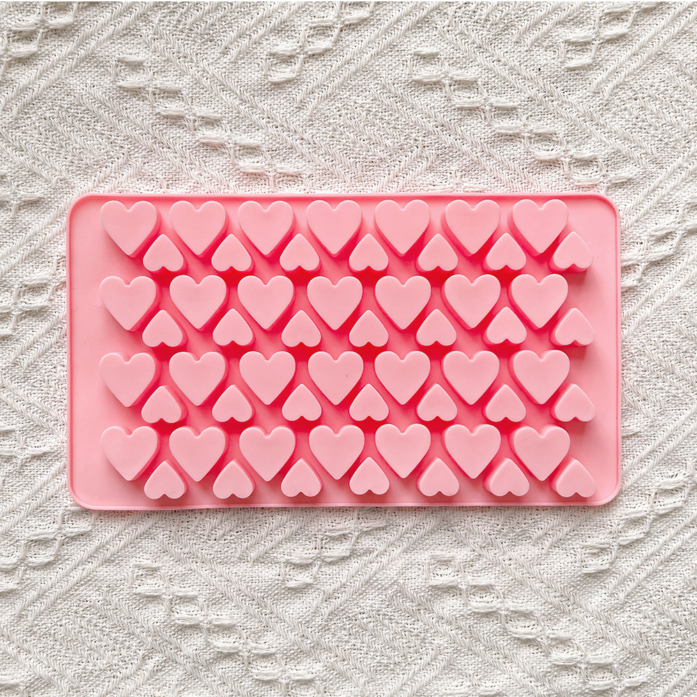 56 cavity size heart-shaped ch - Silicone Mold Tray avaliação e preço