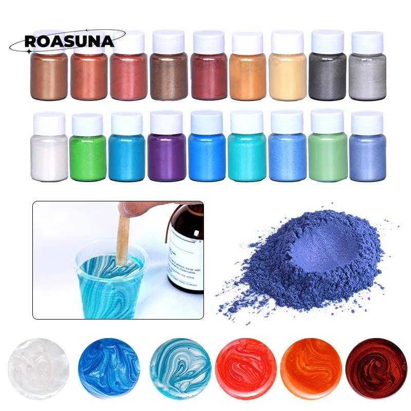 24 Colors Mica Pearl Powder fo - Resin Pigment Set avaliação e preço