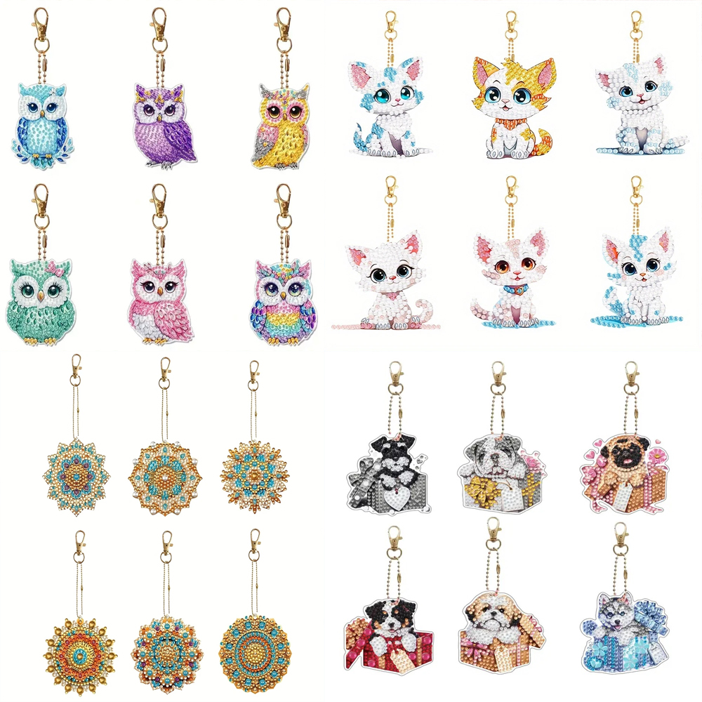 6-piece/set DIY Diamond Keycha - Resin Craft Ideas avaliação e preço