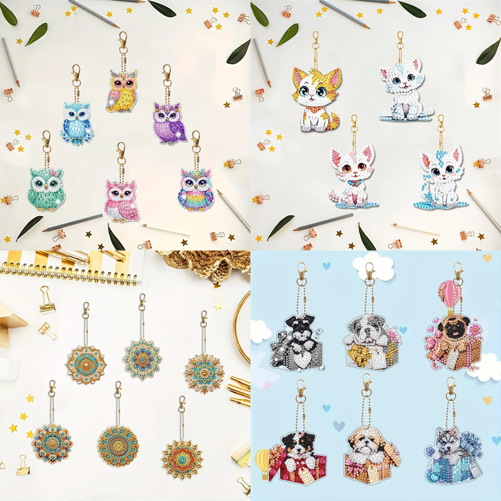6-piece/set DIY Diamond Keycha - Resin Craft Ideas avaliação e preço
