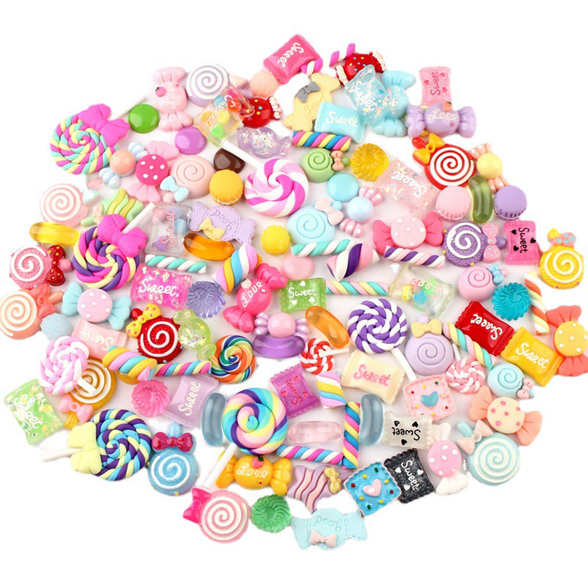 30pcs Random Candy Slime Charm - Resin Craft Supplies avaliação e preço