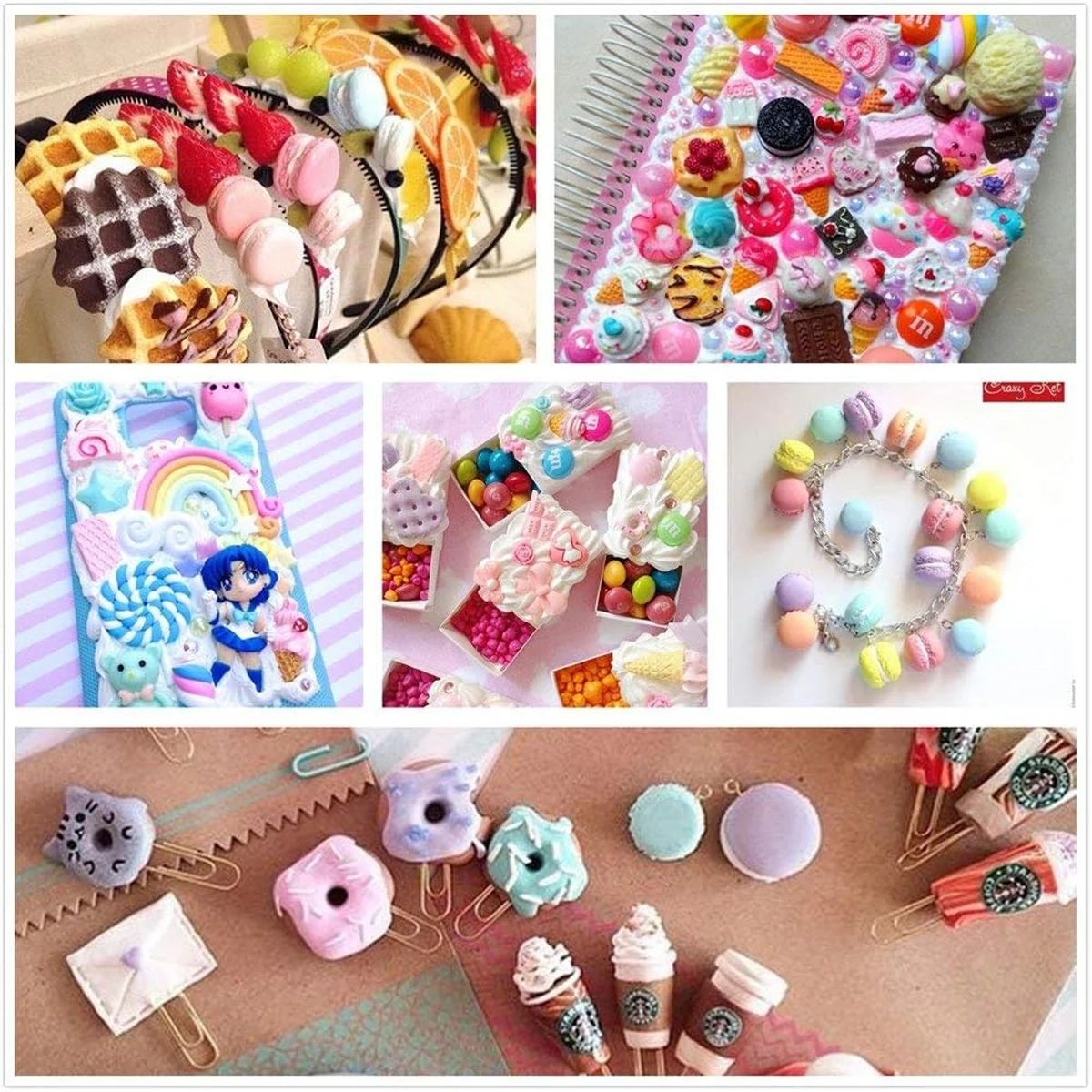 30pcs Random Candy Slime Charm - Resin Craft Supplies avaliação e preço