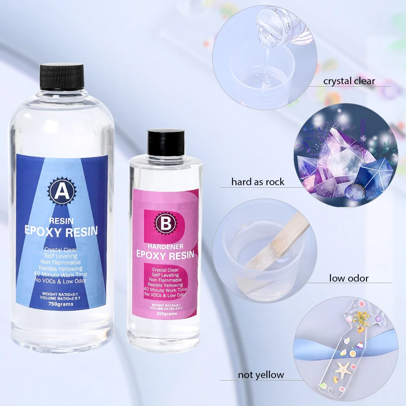 Epoxy Resin Kit Crystal Clear  - Mixing Cup Silicone avaliação e preço