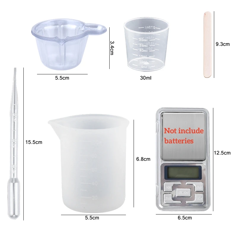 Epoxy Resin Kit Crystal Clear  - Mixing Cup Silicone avaliação e preço