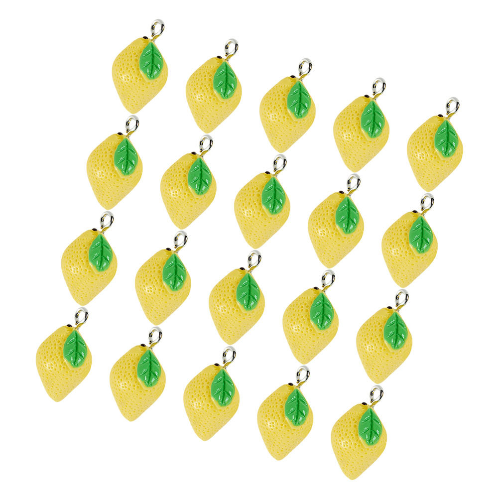 20Pcs Resin Lemon Charms Fruit - Resin Crafts avaliação e preço