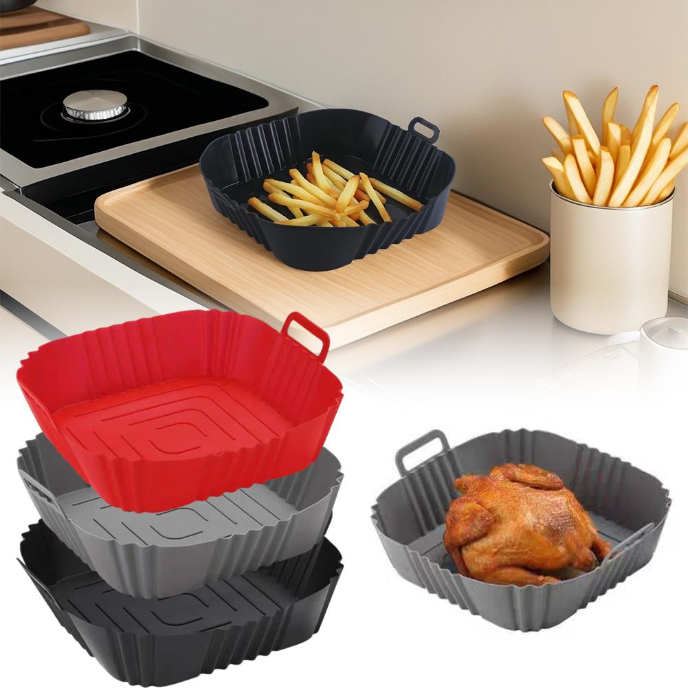 Reusable Airfryer Pan Liner Ac - Silicone Mold Tray avaliação e preço