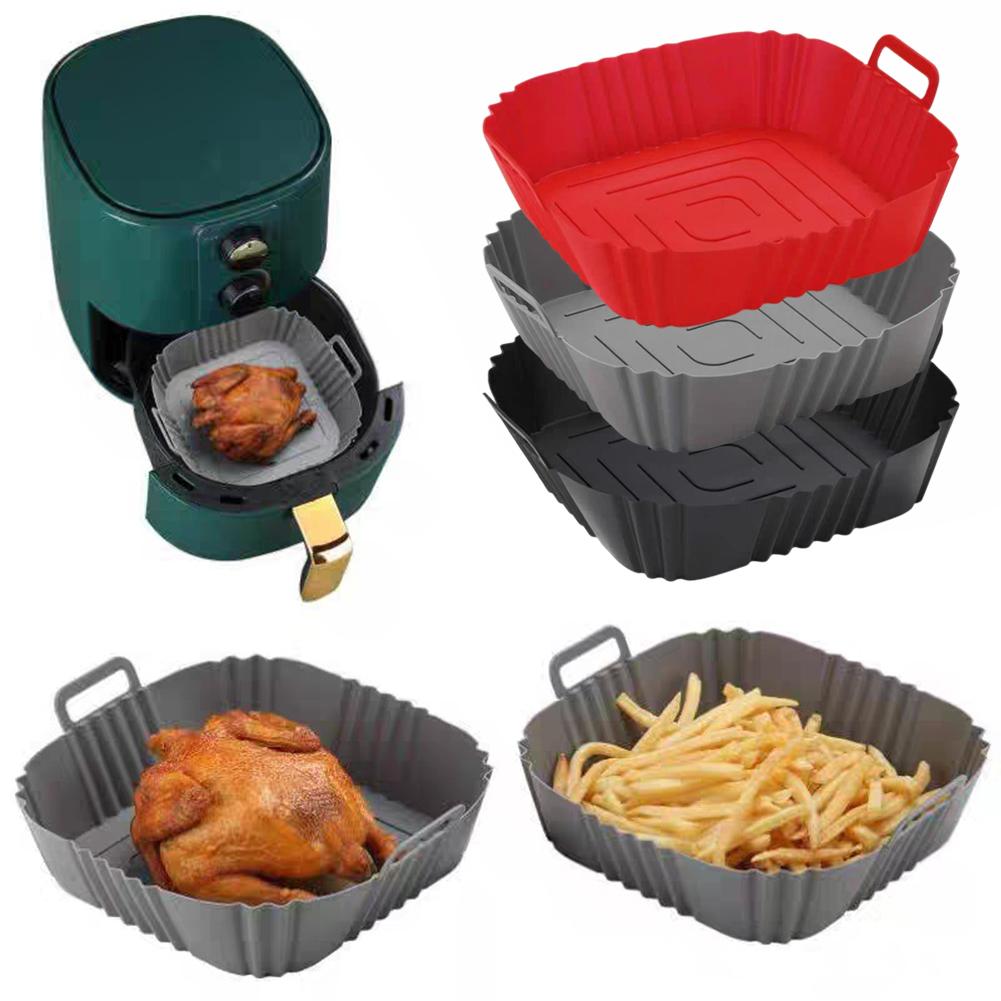 Reusable Airfryer Pan Liner Ac - Silicone Mold Tray avaliação e preço