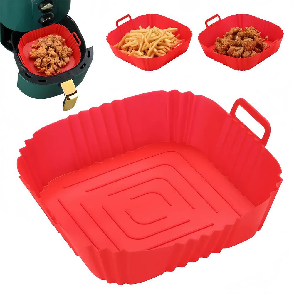Reusable Airfryer Pan Liner Ac - Silicone Mold Tray avaliação e preço