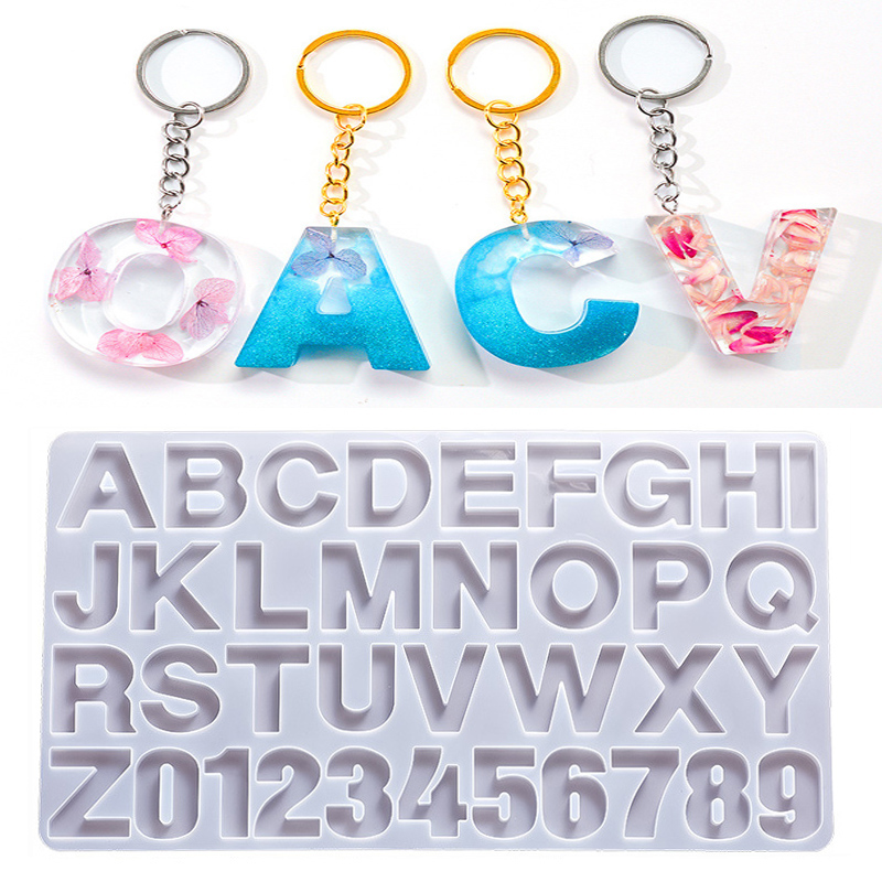 Alphabet Epoxy Resin Silicone  - Gold Foil Flakes avaliação e preço