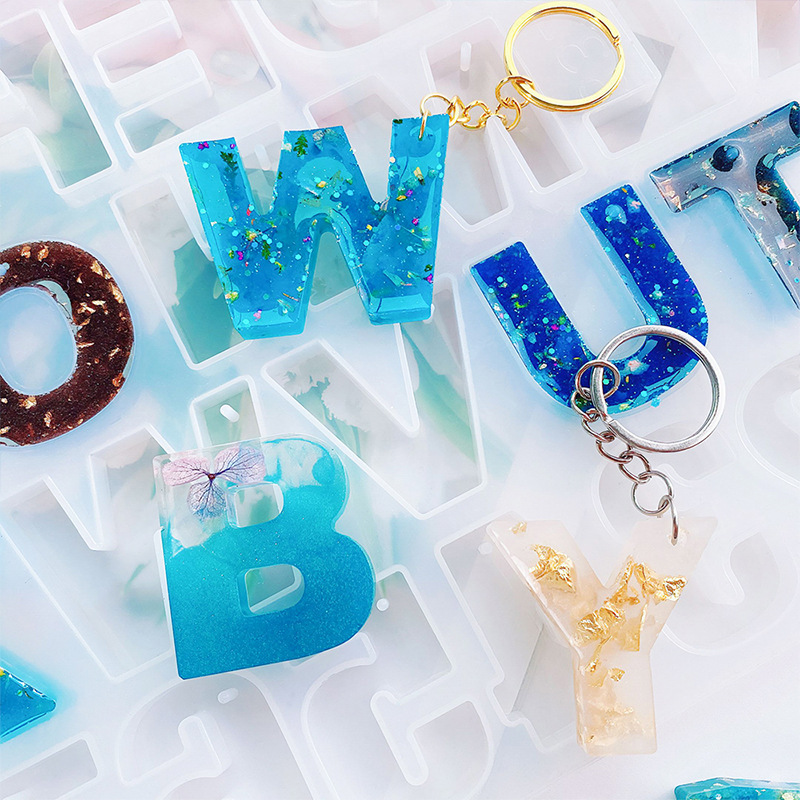 Alphabet Epoxy Resin Silicone  - Gold Foil Flakes avaliação e preço