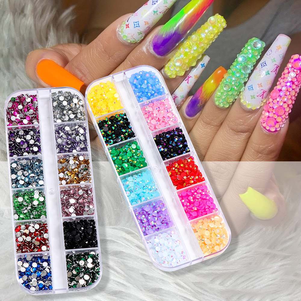 2400pcs 2mm AB Jelly Rhineston - Resin Glitter Pack avaliação e preço