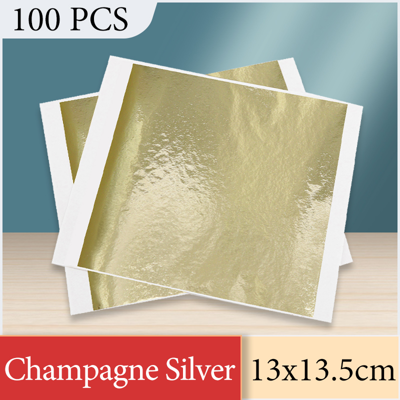 13x13.5cm Champagne Silver Foi - Gold Foil Flakes avaliação e preço