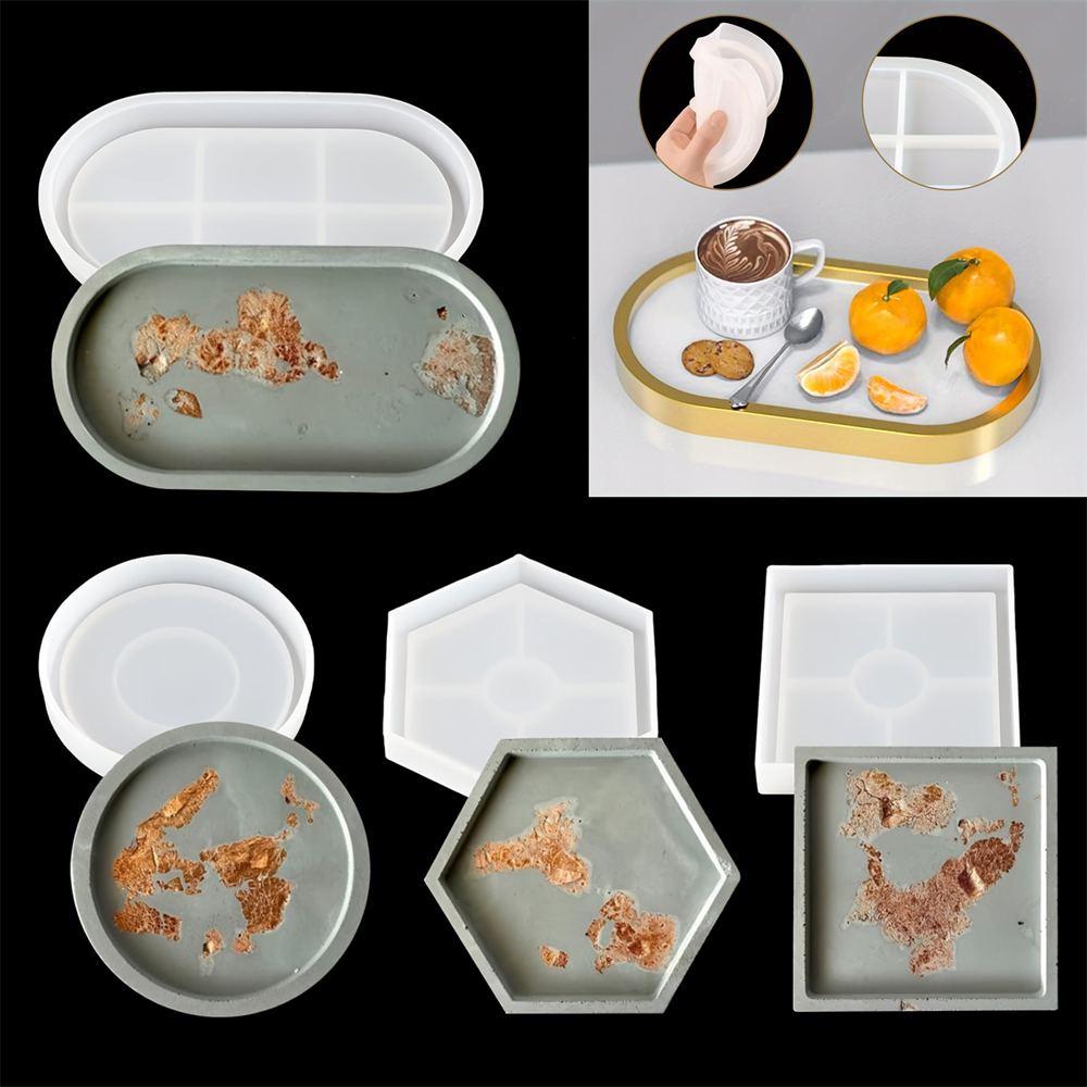 4pcs/Set Storage Tray Coaster  - Serving Tray Mold avaliação e preço