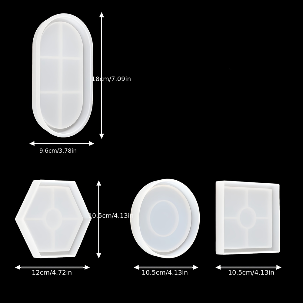 4pcs/Set Storage Tray Coaster  - Serving Tray Mold avaliação e preço