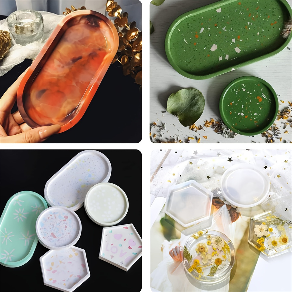 4pcs/Set Storage Tray Coaster  - Serving Tray Mold avaliação e preço
