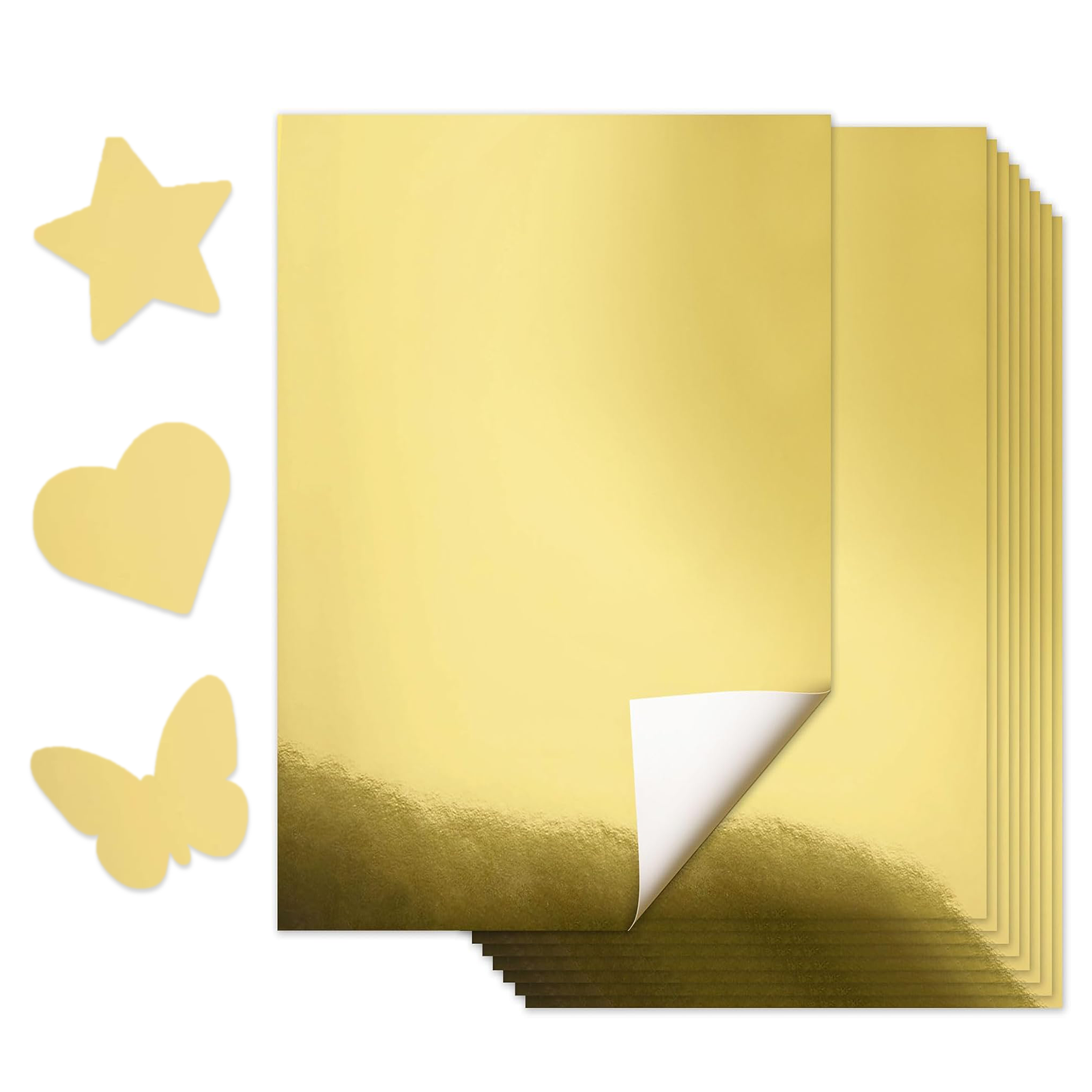 10 Sheets A4 Size Metallic Gol - Gold Foil Flakes avaliação e preço