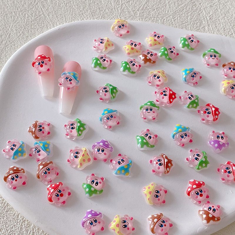 2/10/20pcs Kirby Nail Charms 3 - Crafting Resin avaliação e preço