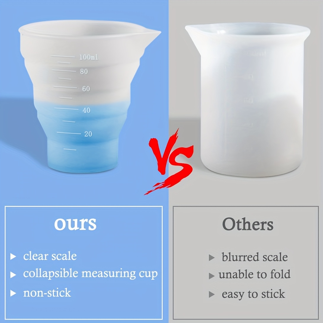 50-500ml Foldable Silicone Mea - Mixing Cup Silicone avaliação e preço
