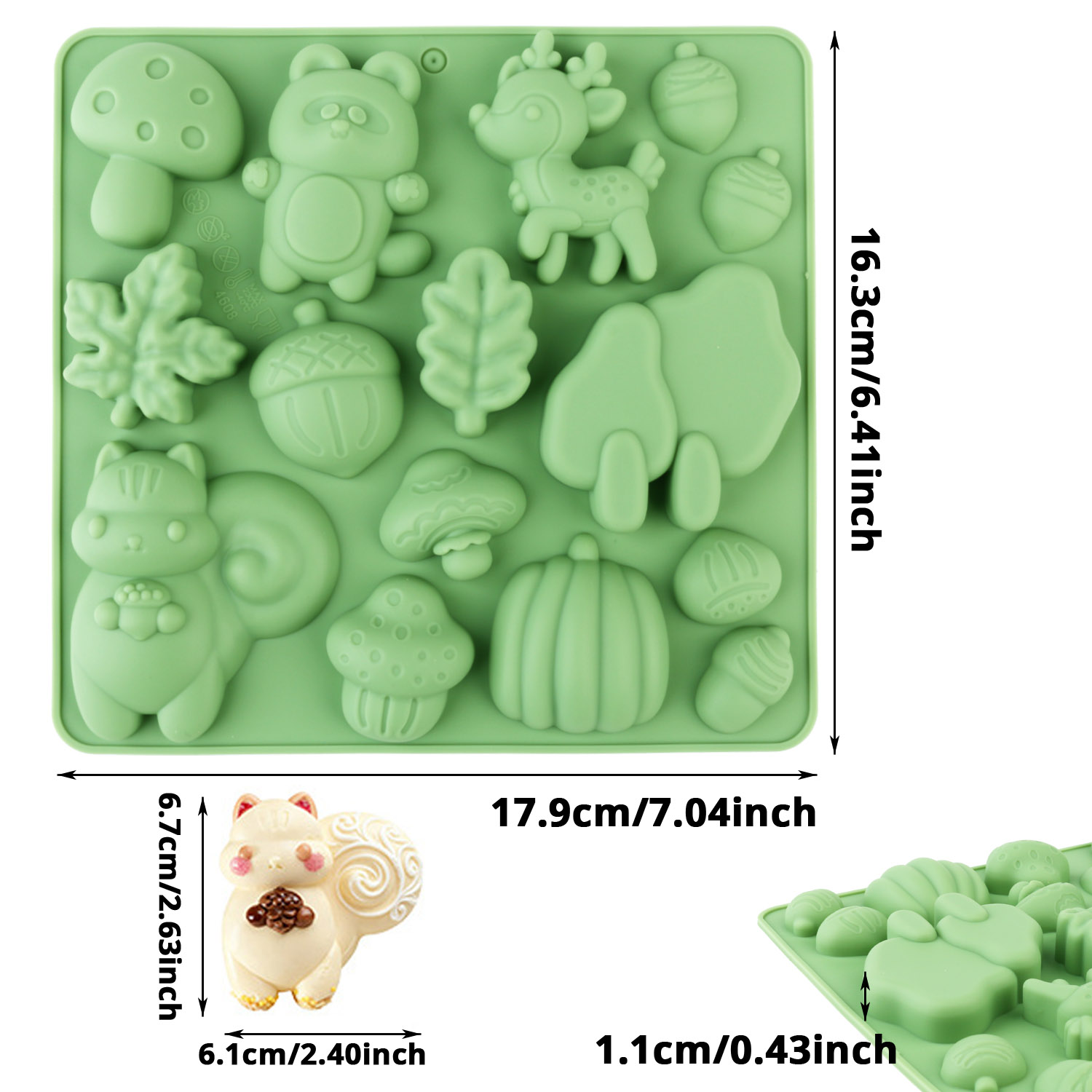 1 Silicone Cake Mold in the Sh - Resin Craft Supplies avaliação e preço