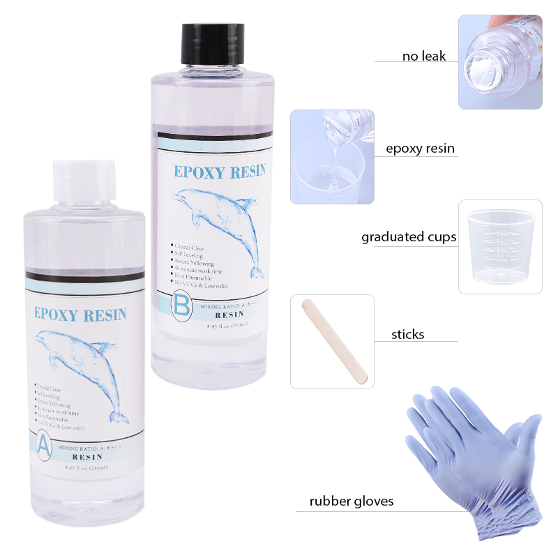 1:1 Clear Epoxy Resin Crystal  - Gold Foil Flakes avaliação e preço