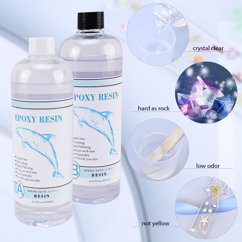 1:1 Clear Epoxy Resin Crystal  - Gold Foil Flakes avaliação e preço