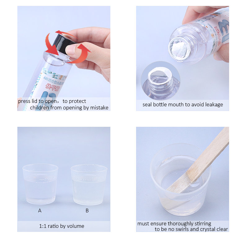 1:1 Clear Epoxy Resin Crystal  - Gold Foil Flakes avaliação e preço