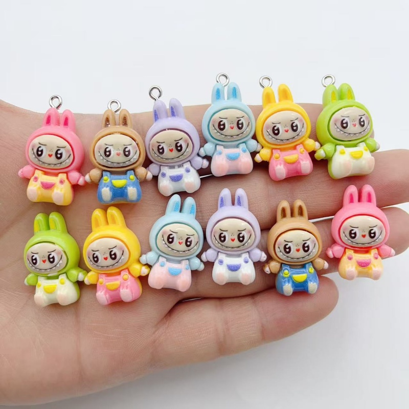 10Pcs Kawaii Rabbit Strawberry - Resin Craft Projects avaliação e preço