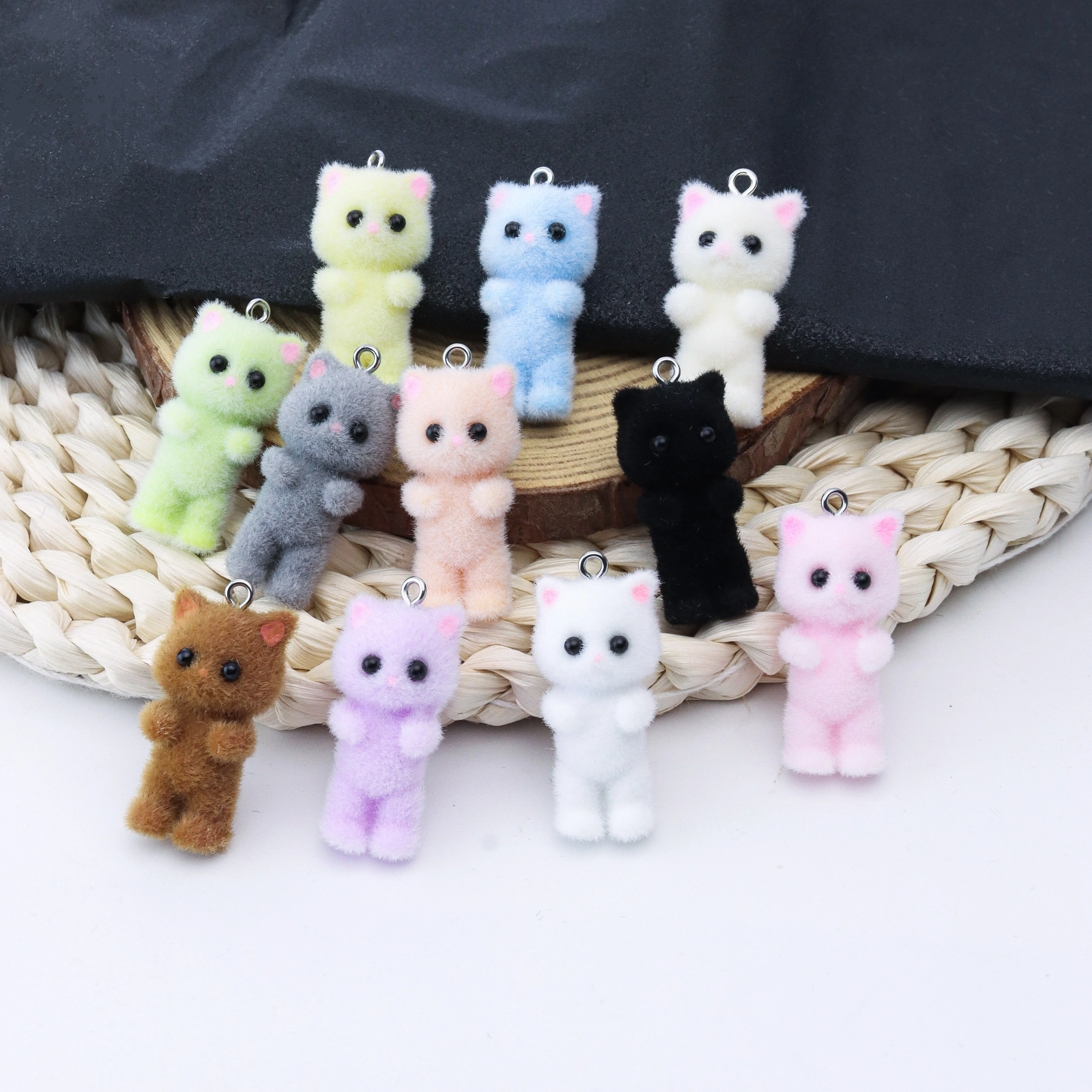 33PCS Cat Pendant Kawaii 3D Fl - Resin Craft Projects avaliação e preço