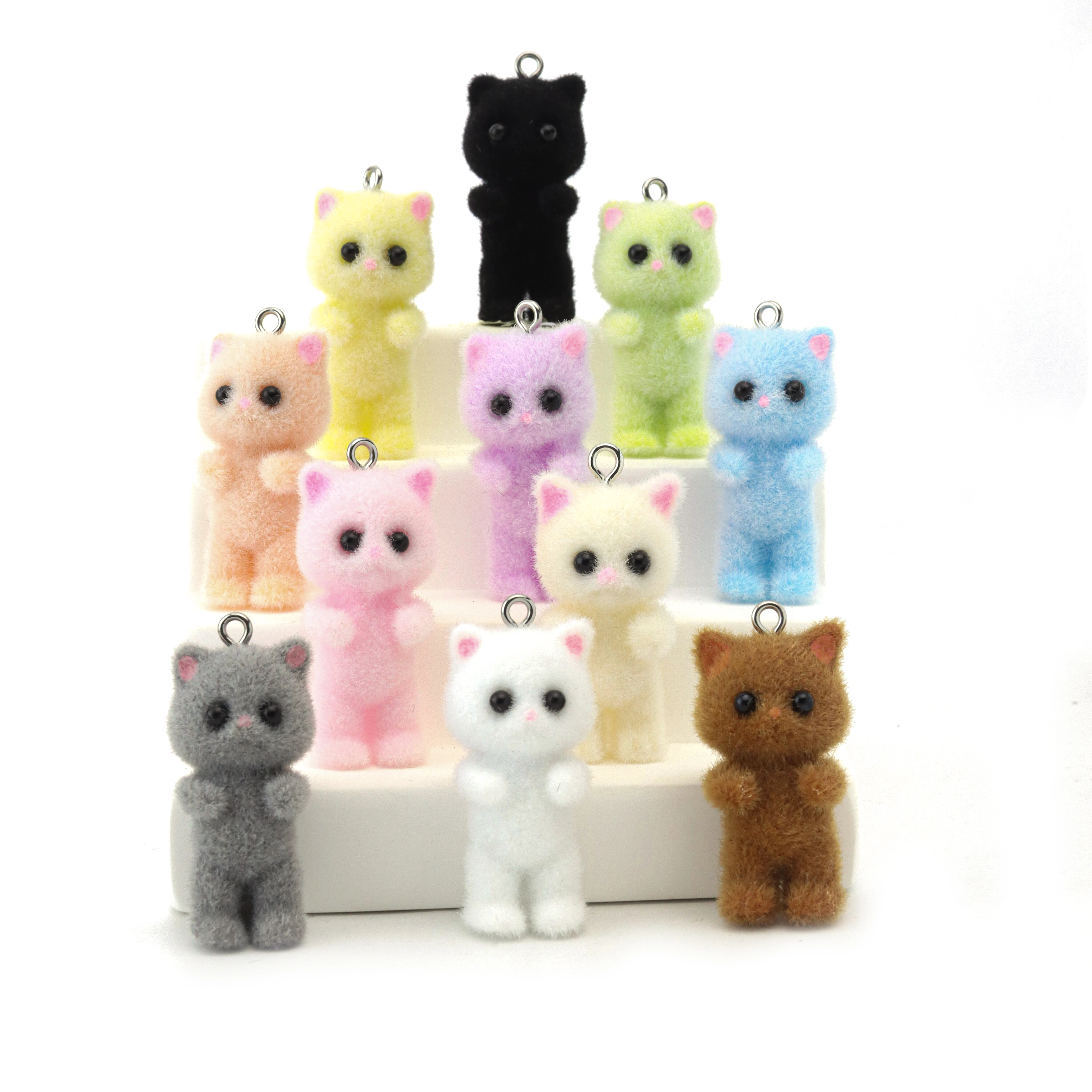 33PCS Cat Pendant Kawaii 3D Fl - Resin Craft Projects avaliação e preço