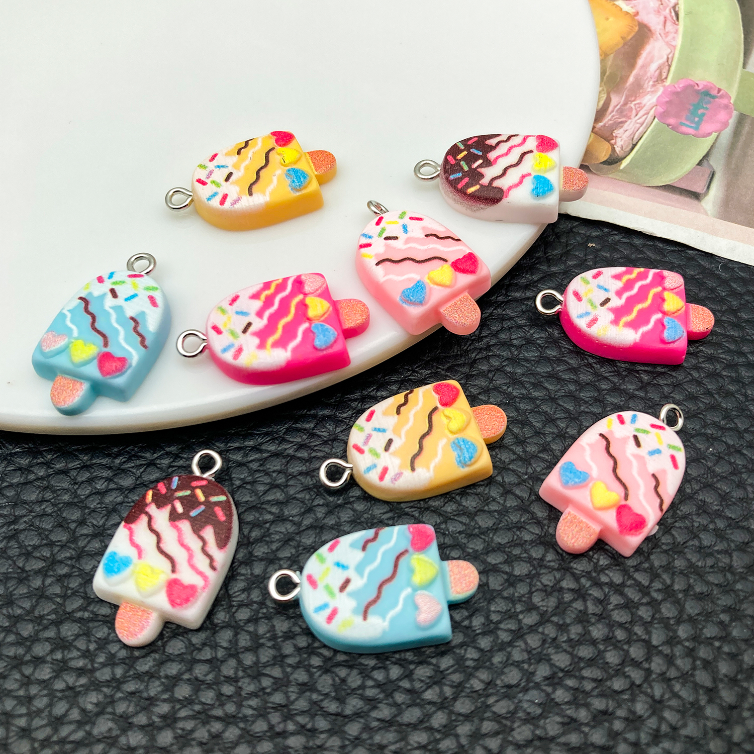 5/10pcs Cute Fashion Resin Acr - Resin Craft Projects avaliação e preço