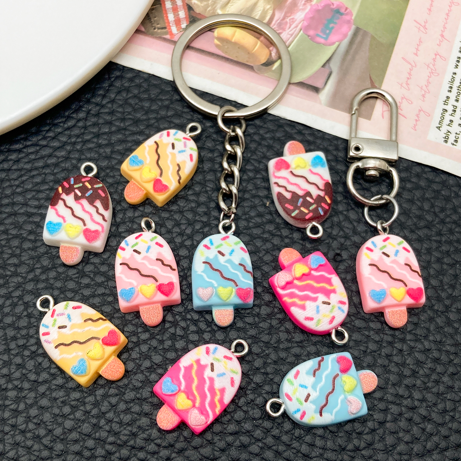 5/10pcs Cute Fashion Resin Acr - Resin Craft Projects avaliação e preço