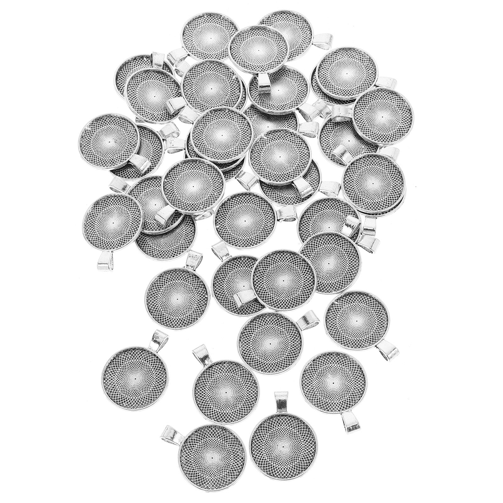40Pcs Round Pendant Trays Flat - Resin Craft Supplies avaliação e preço