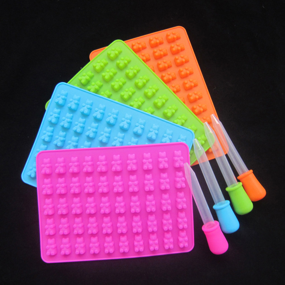 50 Bear Shaped Silicone Chocol - Silicone Mold Tray avaliação e preço