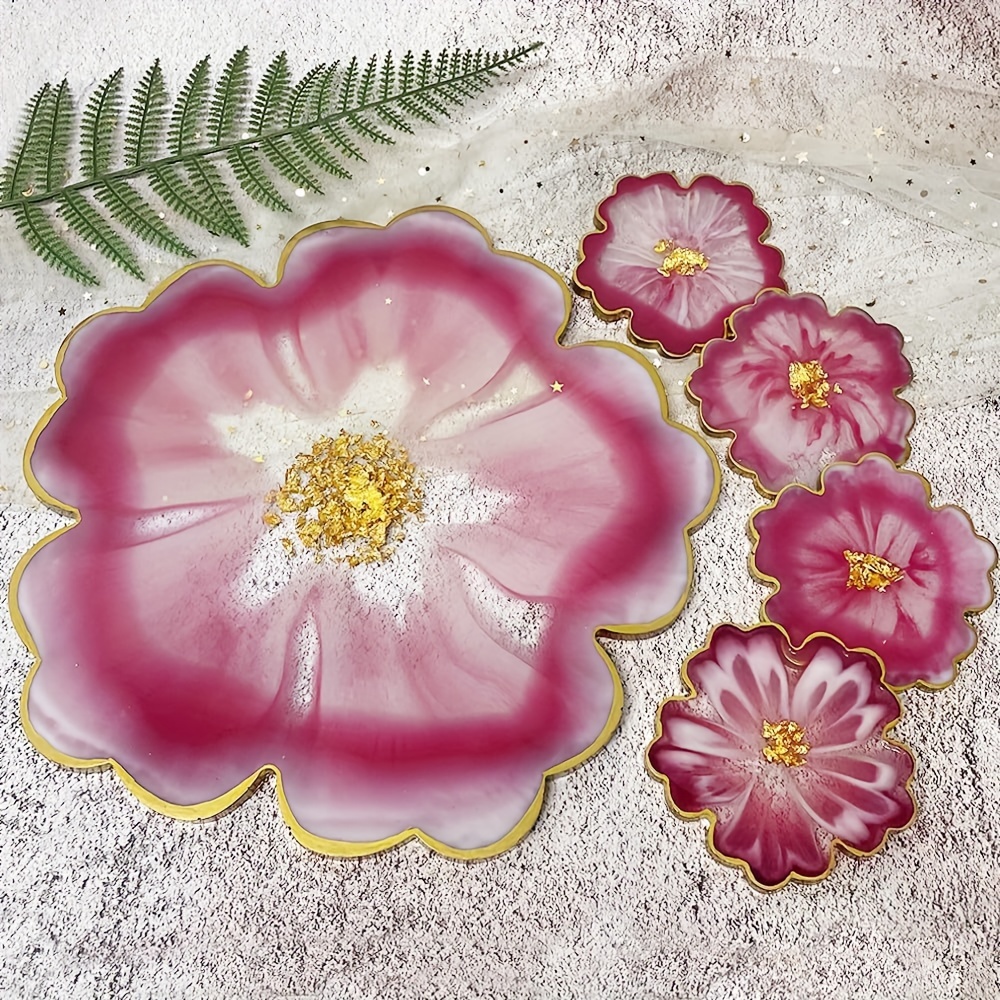 1-piece 13-inch large flower t - Serving Tray Mold avaliação e preço