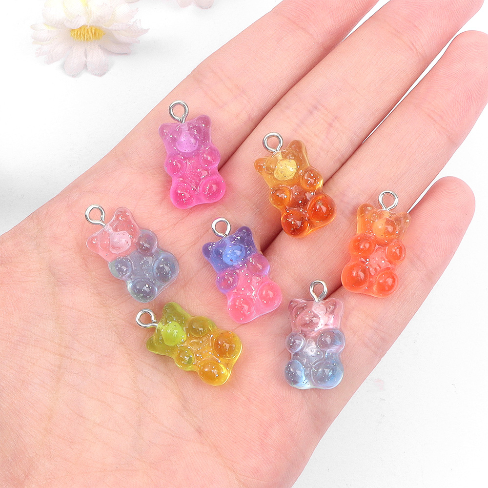 60pcs Dual Color Resin Bear Sh - Resin Craft Supplies avaliação e preço