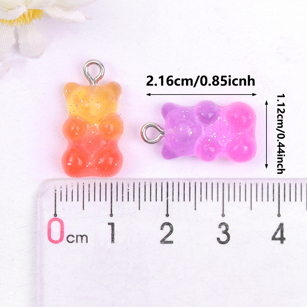 60pcs Dual Color Resin Bear Sh - Resin Craft Supplies avaliação e preço