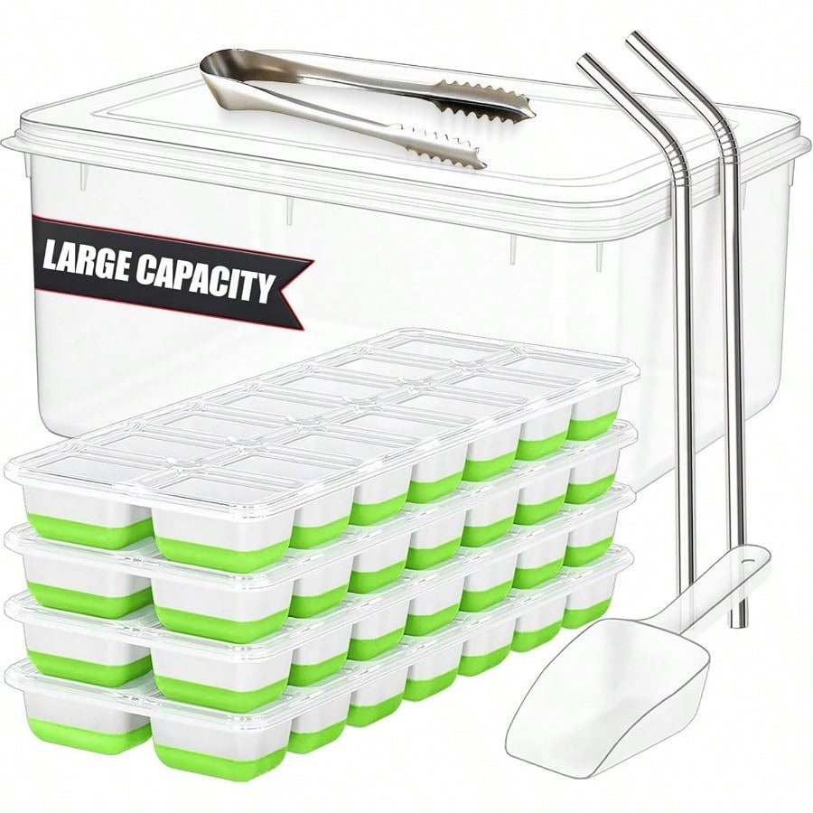 56pcs Tray With Lid And Bin –  - Silicone Mold Tray avaliação e preço