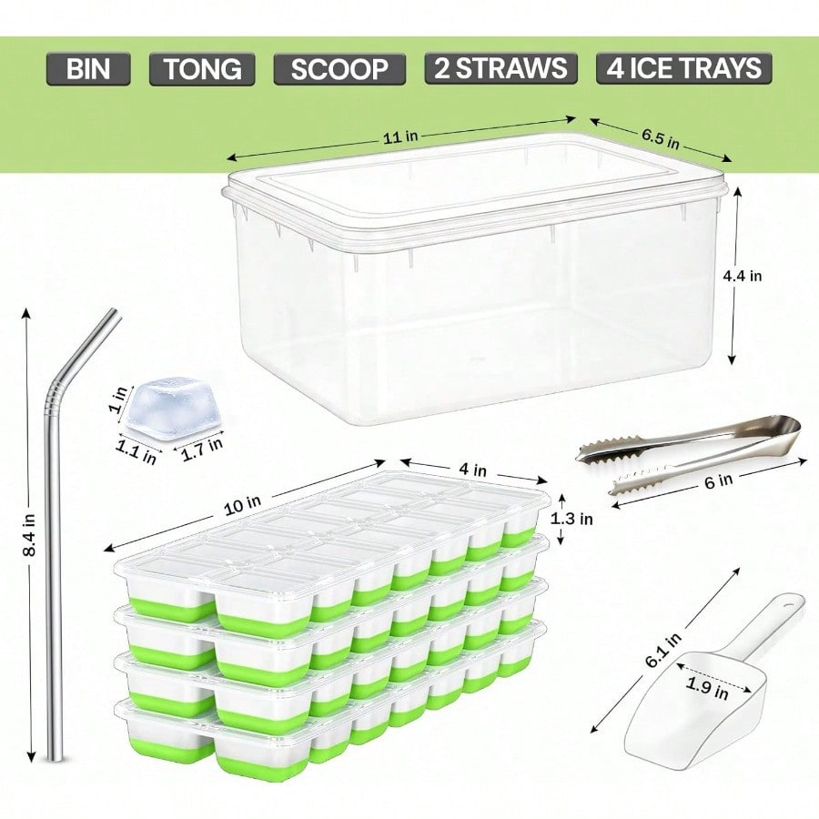 56pcs Tray With Lid And Bin –  - Silicone Mold Tray avaliação e preço