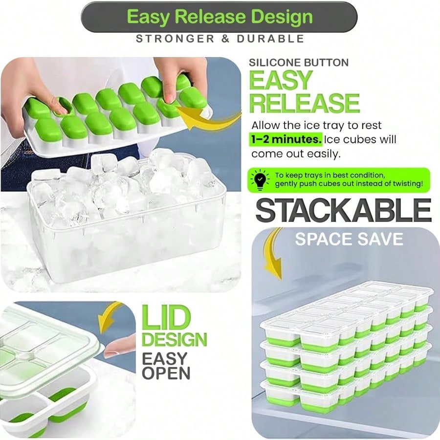 56pcs Tray With Lid And Bin –  - Silicone Mold Tray avaliação e preço