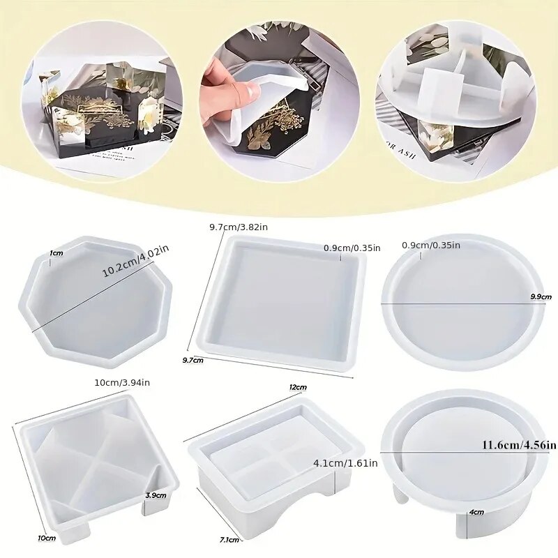 Coaster Resin Molds Set Includ - Serving Tray Mold avaliação e preço
