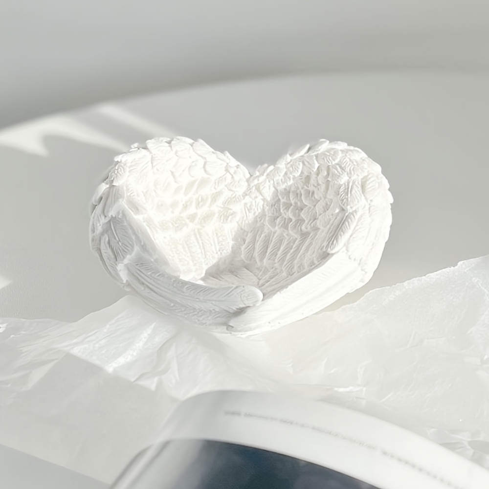 1pc Angel Wing Heart Silicone  - Resin Craft Ideas avaliação e preço
