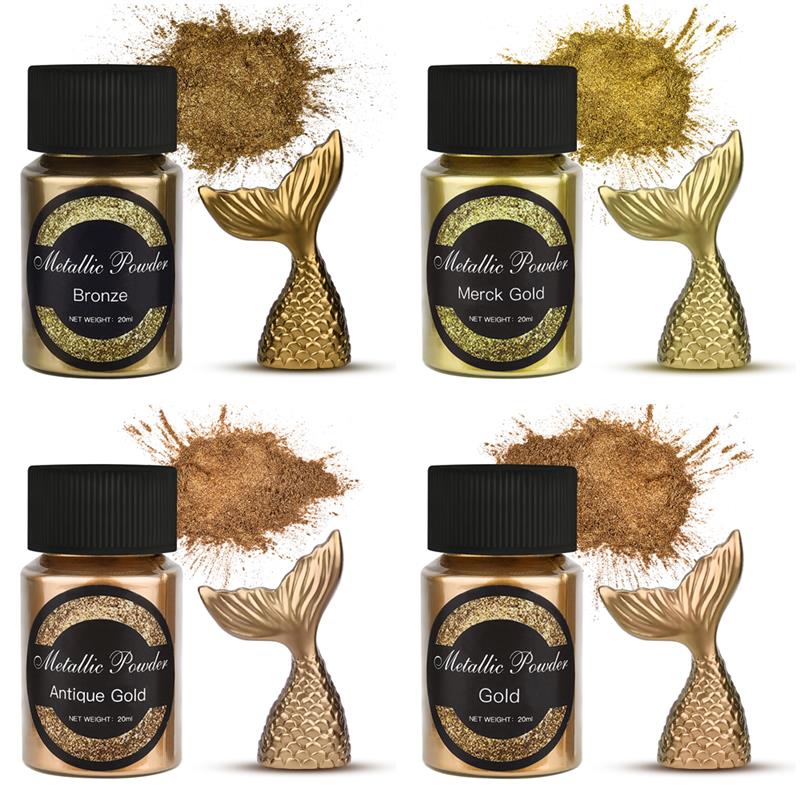 20 Ml Shimmer Metallic Gold Si - Resin Pigment Set avaliação e preço
