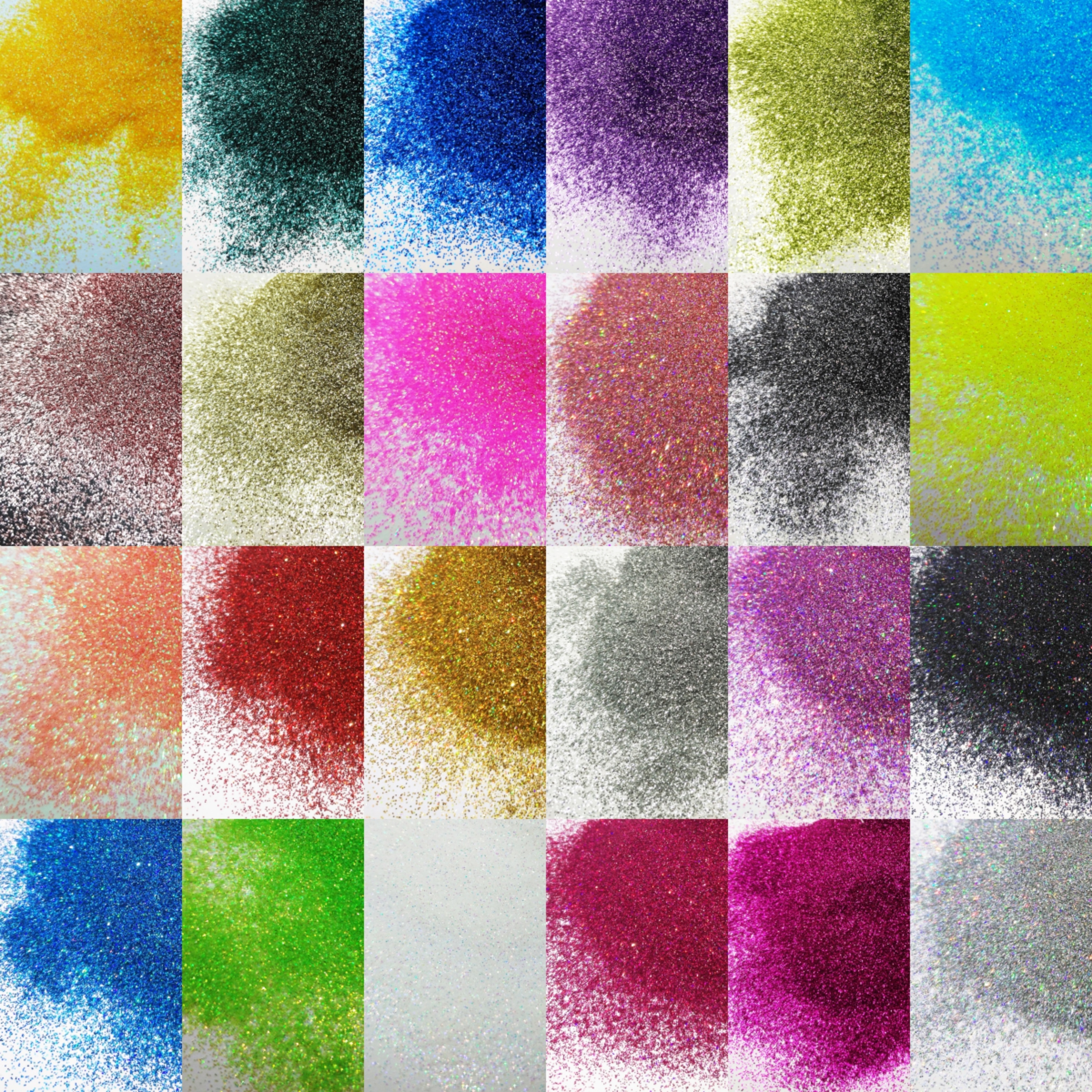 24-Color Cosmetic Iridescent H - Resin Glitter Pack avaliação e preço