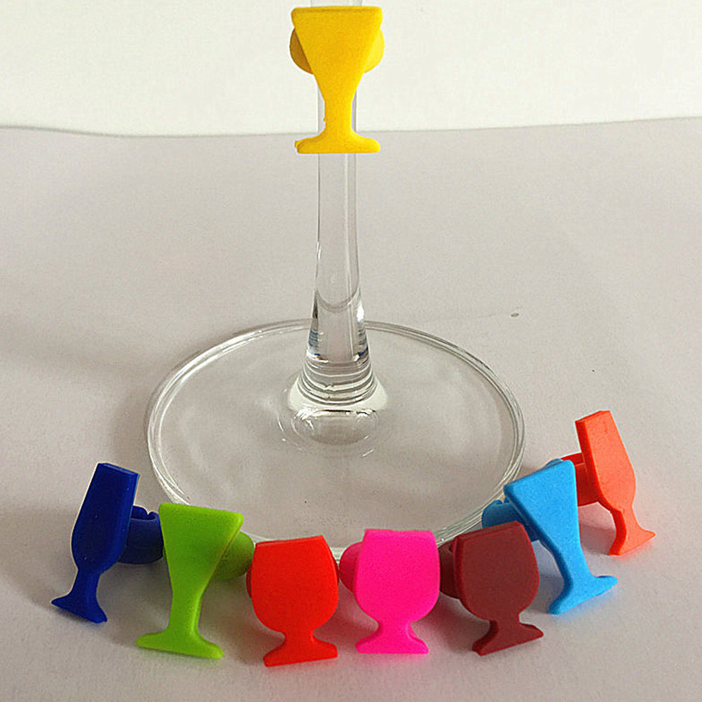 8Pcs Reusable Silicone Wine Gl - Mixing Cup Silicone avaliação e preço