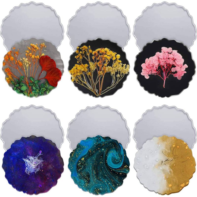 ABVT-12 Pieces Resin Coaster M - Geode Mold Silicone avaliação e preço