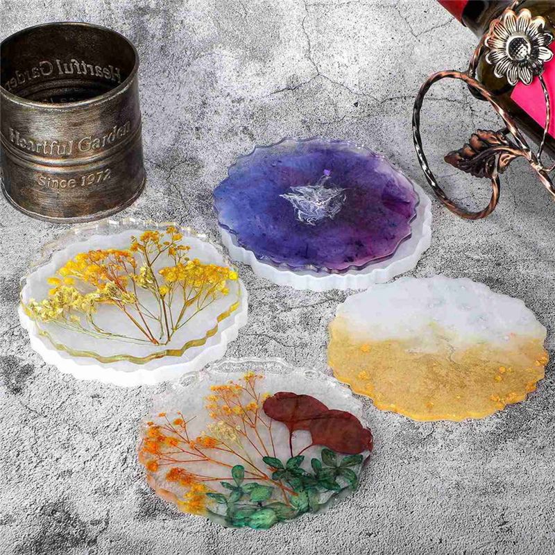 ABVT-12 Pieces Resin Coaster M - Geode Mold Silicone avaliação e preço